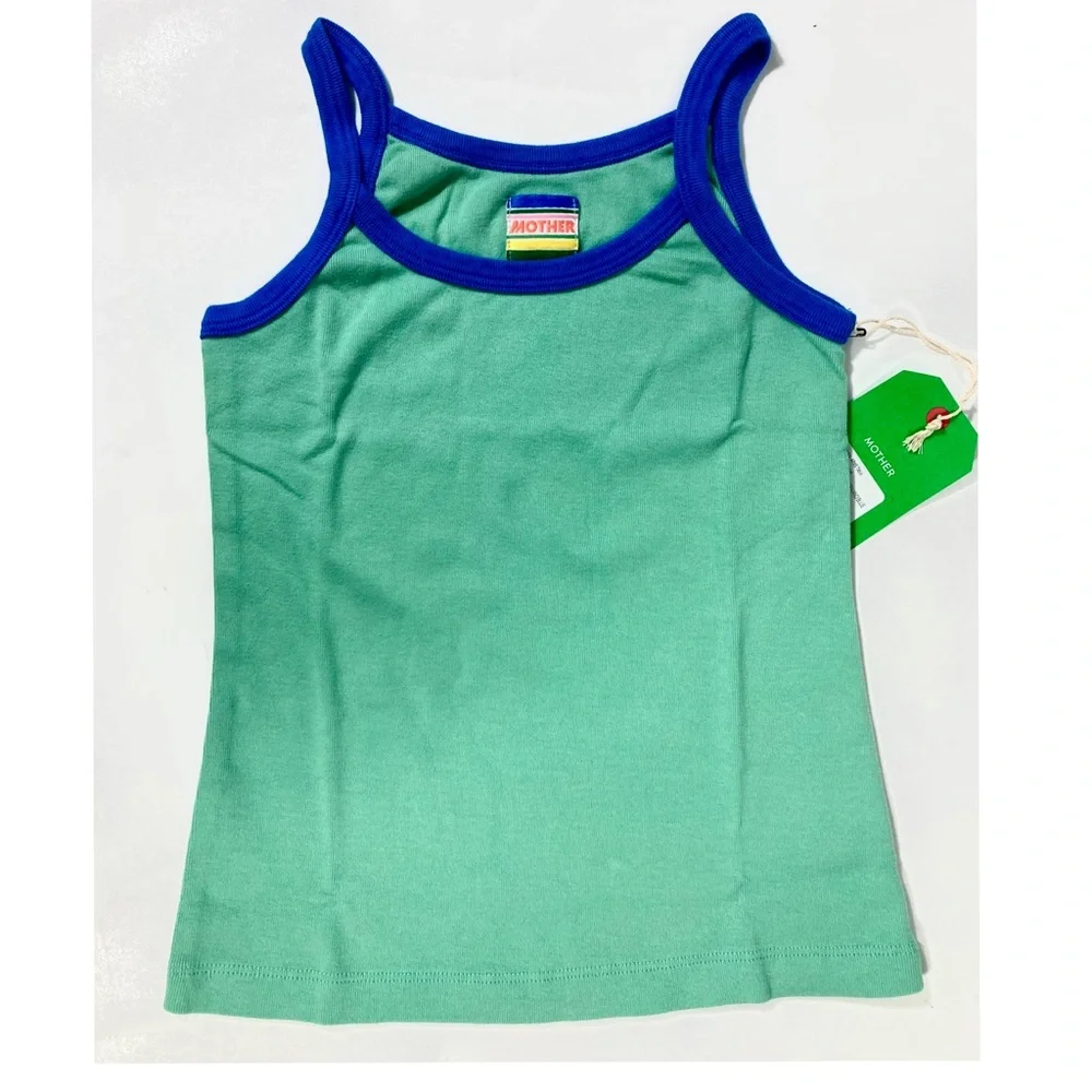 Mother The Open Arms Tank Top Neptune Green And Blue Aster XS M NWT - Picture 3 of 16
